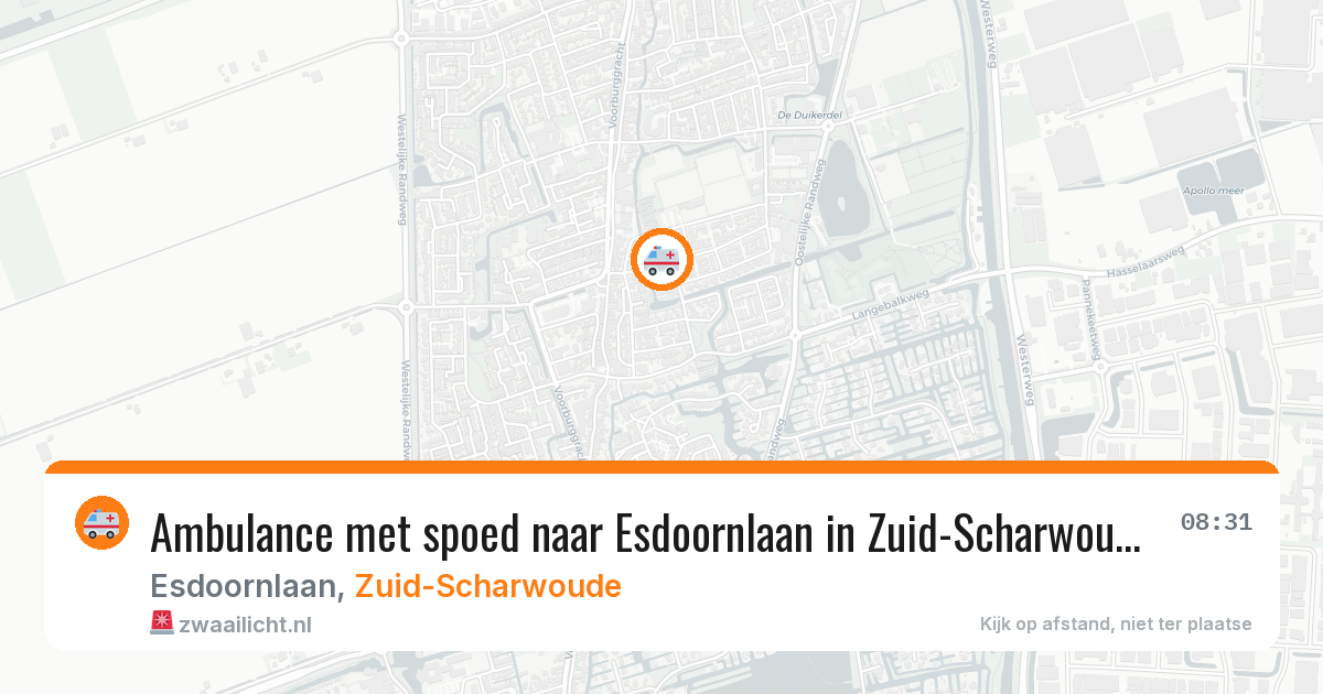 Ambulance met spoed naar Esdoornlaan in Zuid-Scharwoude — 17 apr 2026