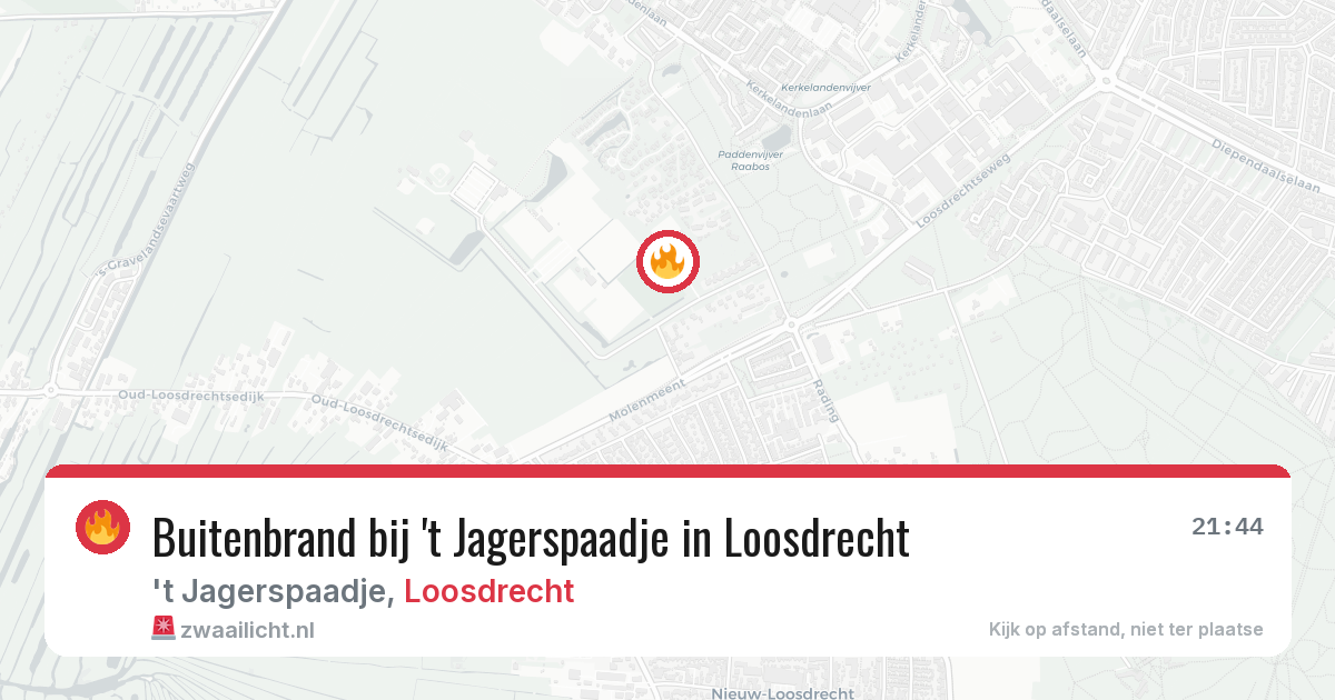 Buitenbrand bij 't Jagerspaadje in Loosdrecht — 7 apr 2026
