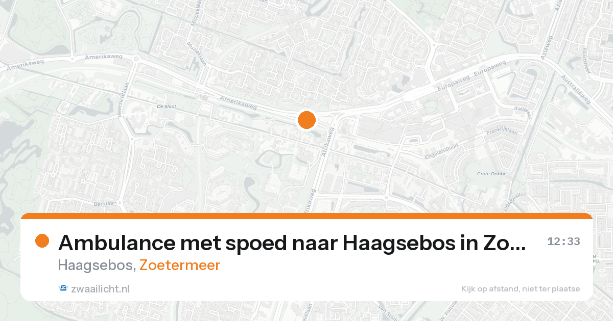 Ambulance met spoed naar Haagsebos in Zoetermeer — 21 aug 2026