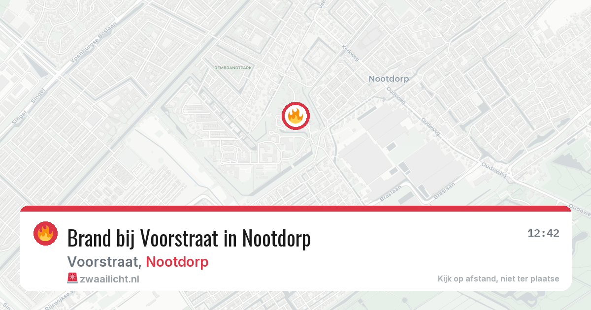 Brand bij Voorstraat in Nootdorp — 11 jun 2026