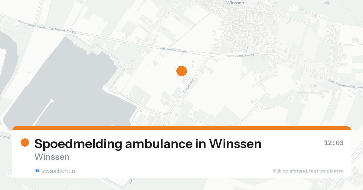 Spoedmelding ambulance in Winssen — 16 aug 2026