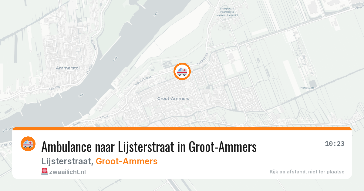Ambulance naar Lijsterstraat in Groot-Ammers — 5 jul 2026