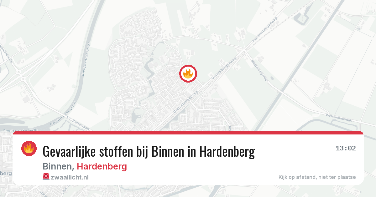 Gevaarlijke stoffen bij Binnen in Hardenberg — 20 mei 2026