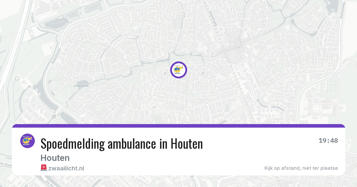 Spoedmelding ambulance in Houten — 1 aug 2026
