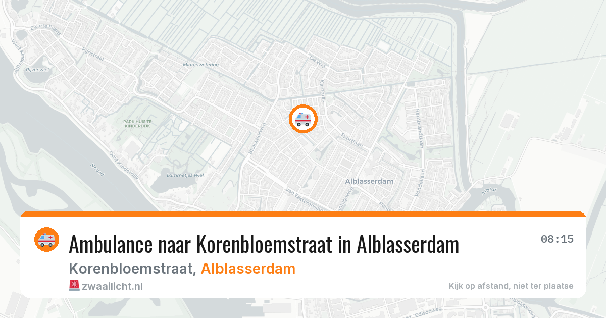 Ambulance naar Korenbloemstraat in Alblasserdam — 11 apr 2026