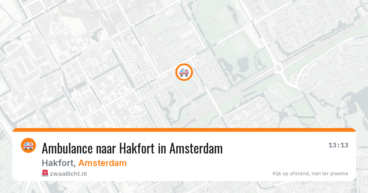 Ambulance naar Hakfort in Amsterdam — 23 apr 2026