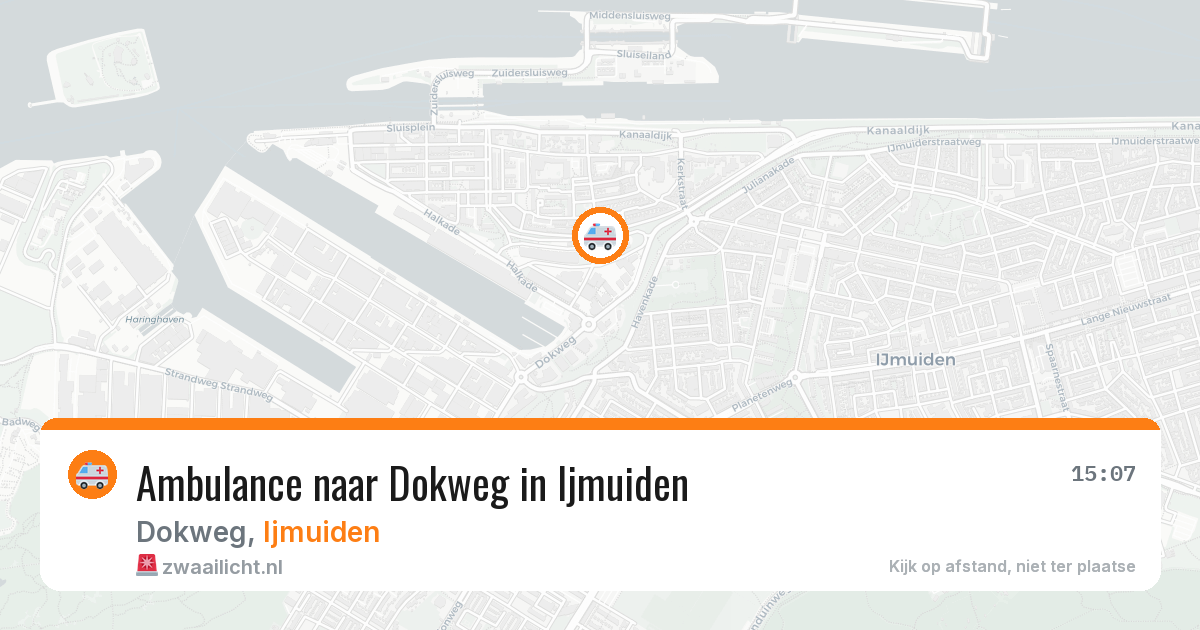 Ambulance naar Dokweg in Ijmuiden — 7 aug 2026