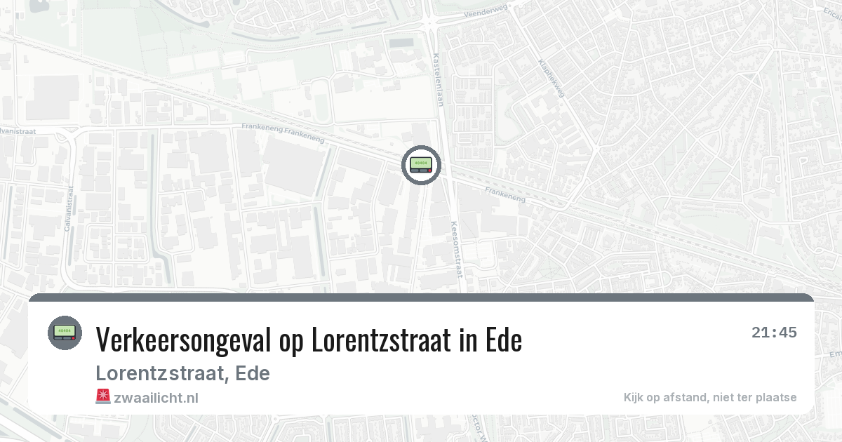 Verkeersongeval op Lorentzstraat in Ede — 4 jul 2026