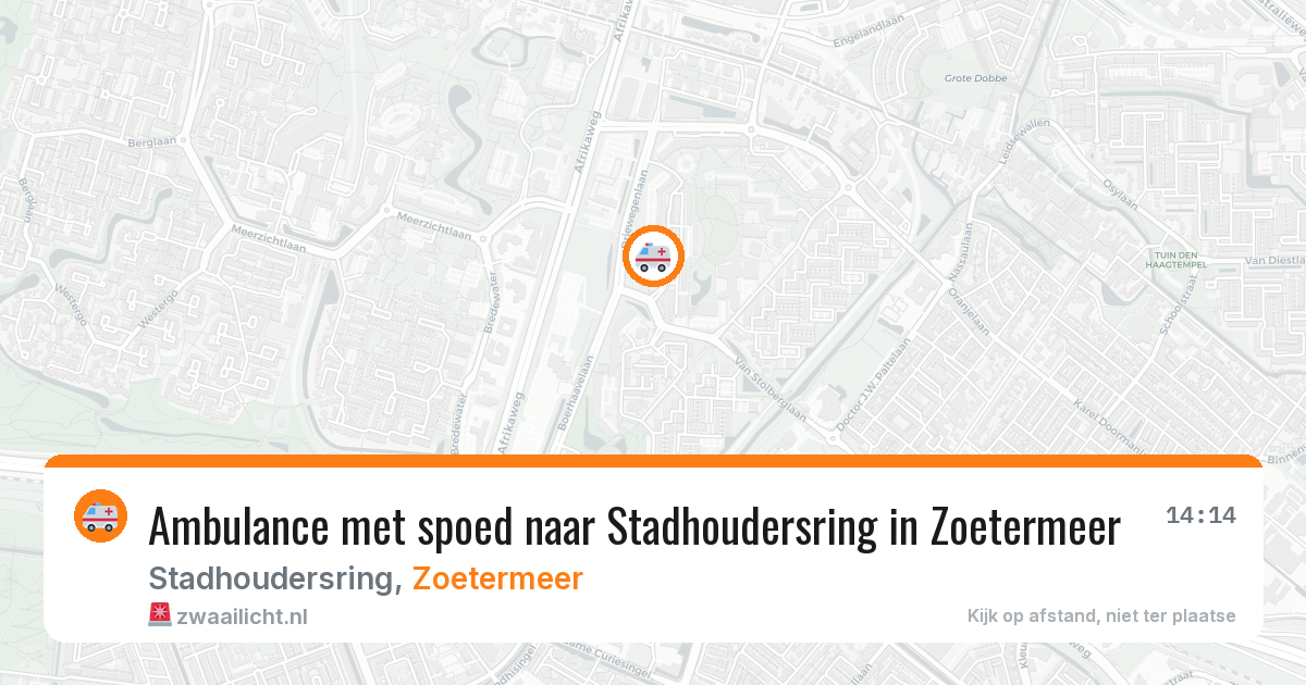 Ambulance met spoed naar Stadhoudersring in Zoetermeer — 7 jul 2026