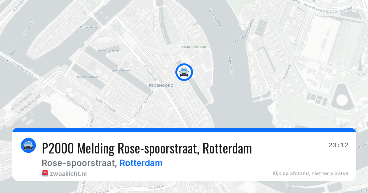 P2000 Melding Rose-spoorstraat, Rotterdam — 23 jun 2026