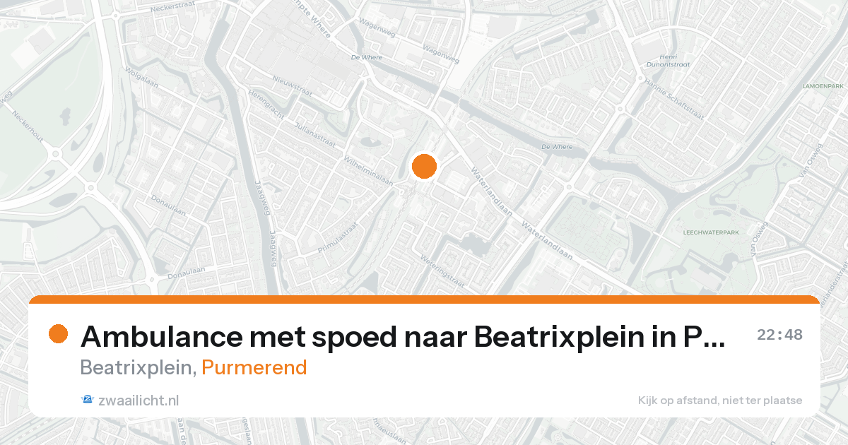 Ambulance met spoed naar Beatrixplein in Purmerend — 1 feb 2026