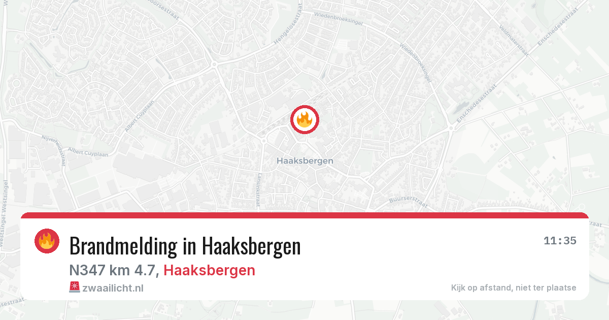 Brandmelding in Haaksbergen — 10 aug 2026