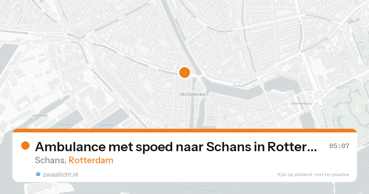 Ambulance met spoed naar Schans in Rotterdam — 24 aug 2026