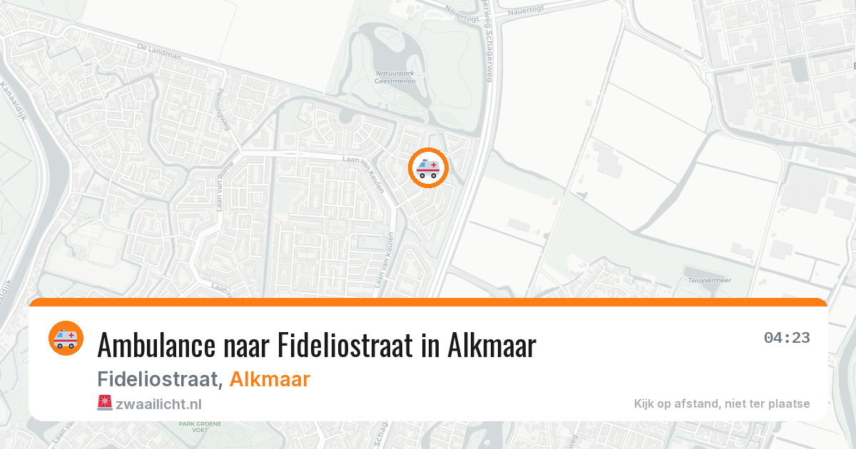 Ambulance naar Fideliostraat in Alkmaar — 2 aug 2026