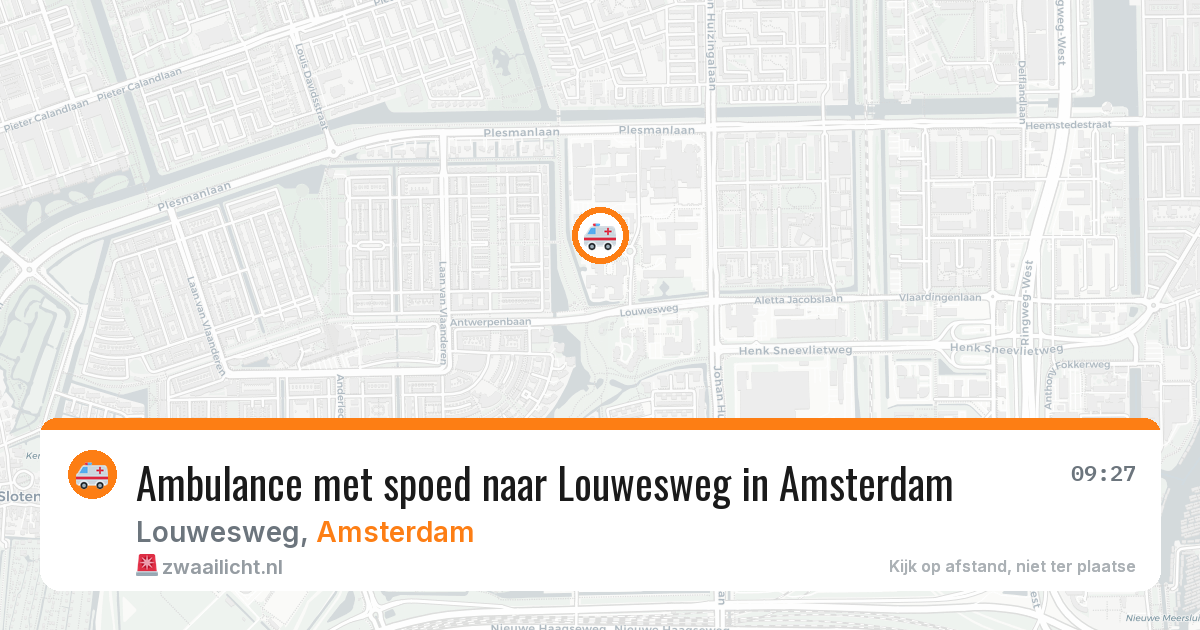 Ambulance met spoed naar Louwesweg in Amsterdam — 8 feb 2026