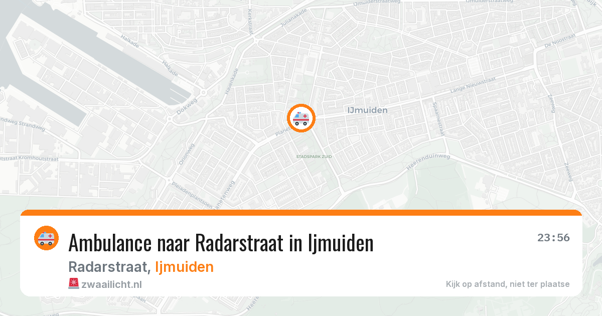 Ambulance naar Radarstraat in Ijmuiden — 14 jun 2026
