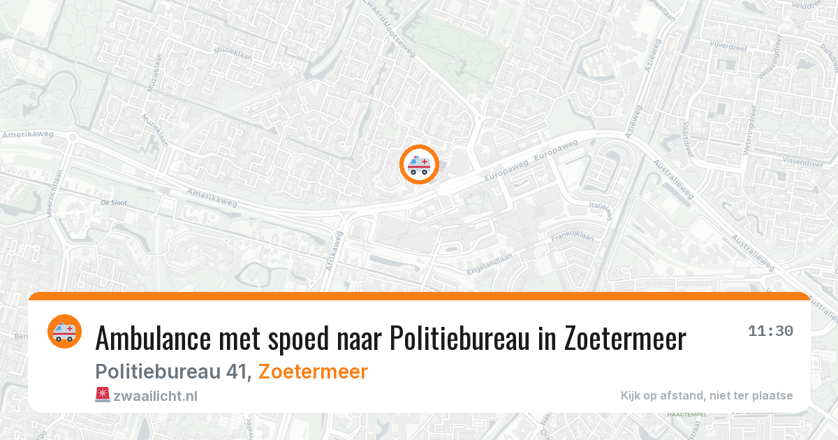 Ambulance met spoed naar Politiebureau in Zoetermeer — 27 mei 2026