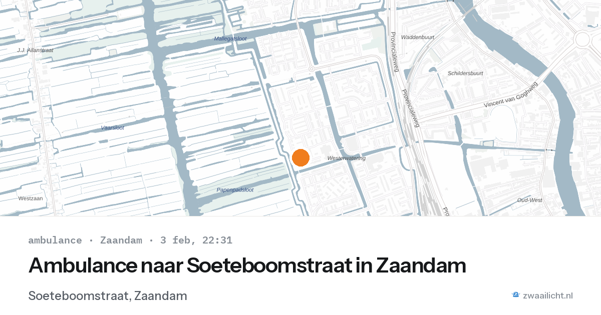Ambulance naar Soeteboomstraat in Zaandam — 3 feb 2026