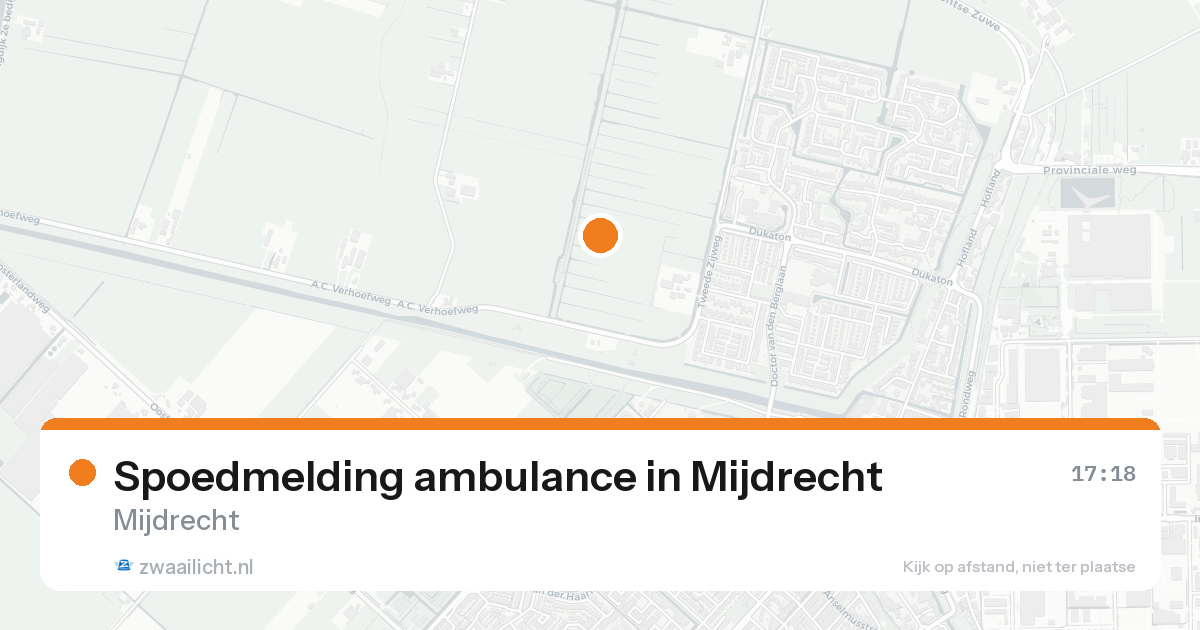 Spoedmelding ambulance in Mijdrecht — 24 aug 2026