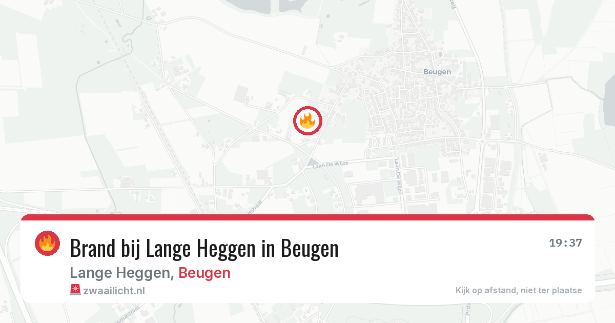 Brand bij Lange Heggen in Beugen — 21 apr 2026