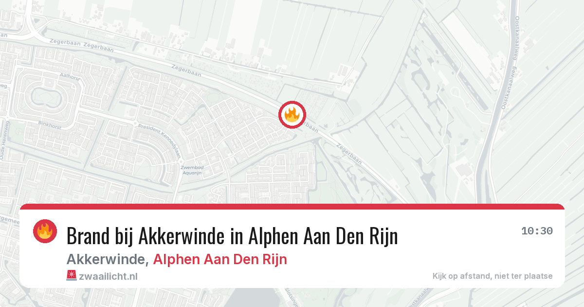 Brand bij Akkerwinde in Alphen Aan Den Rijn — 18 mei 2026