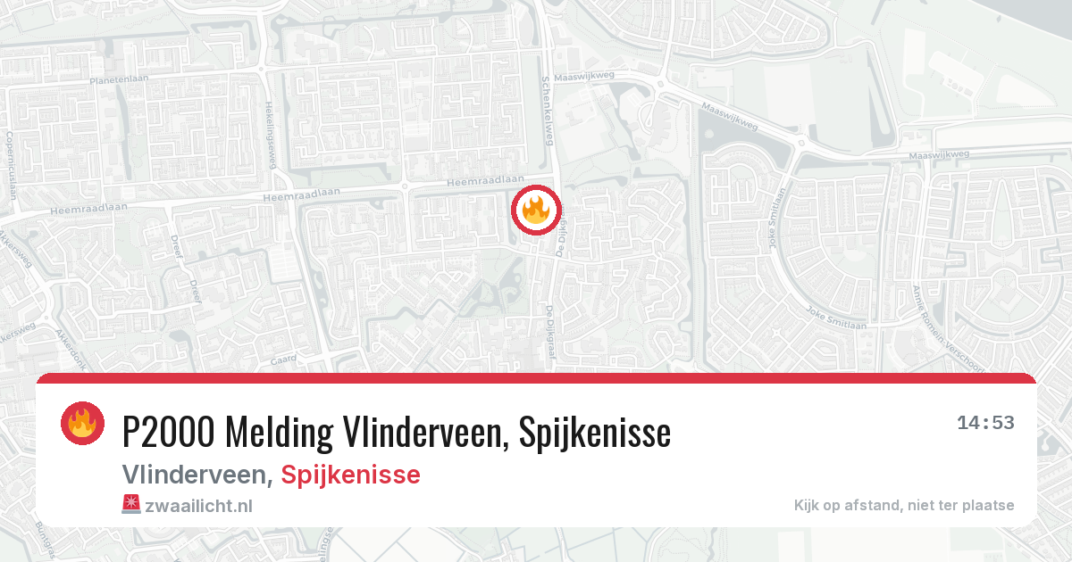 P2000 Melding Vlinderveen, Spijkenisse — 8 feb 2026