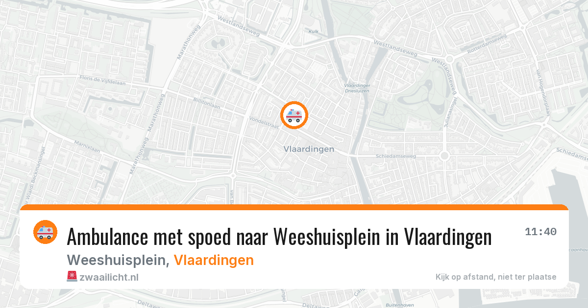 Ambulance met spoed naar Weeshuisplein in Vlaardingen — 29 jun 2026