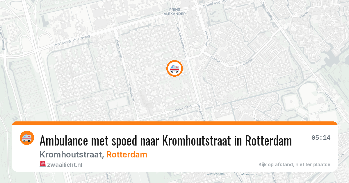 Ambulance met spoed naar Kromhoutstraat in Rotterdam — 5 jun 2026