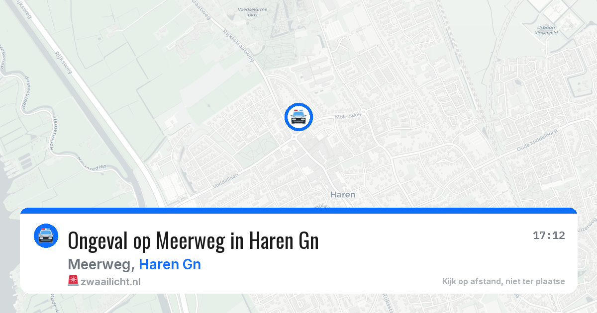 Ongeval op Meerweg in Haren Gn — 25 jun 2026