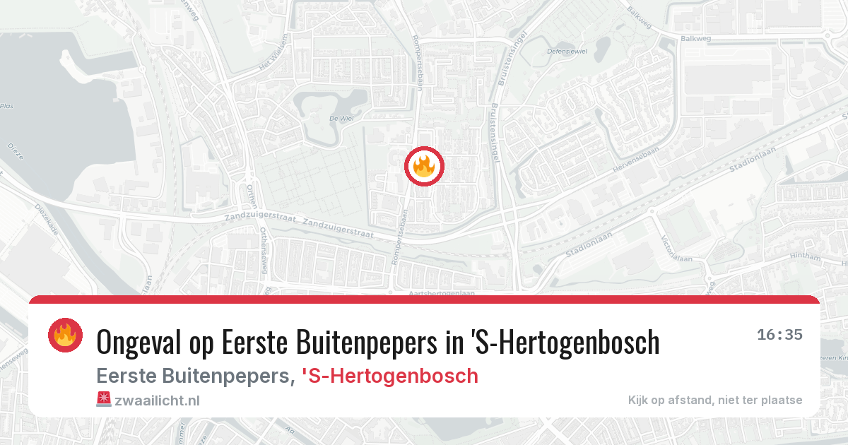 Ongeval op Eerste Buitenpepers in 'S-Hertogenbosch — 1 aug 2026