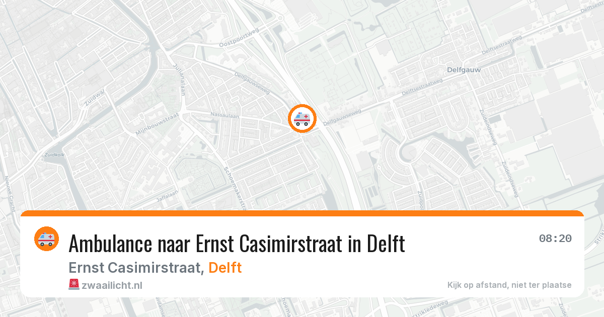 Ambulance naar Ernst Casimirstraat in Delft — 30 jun 2026