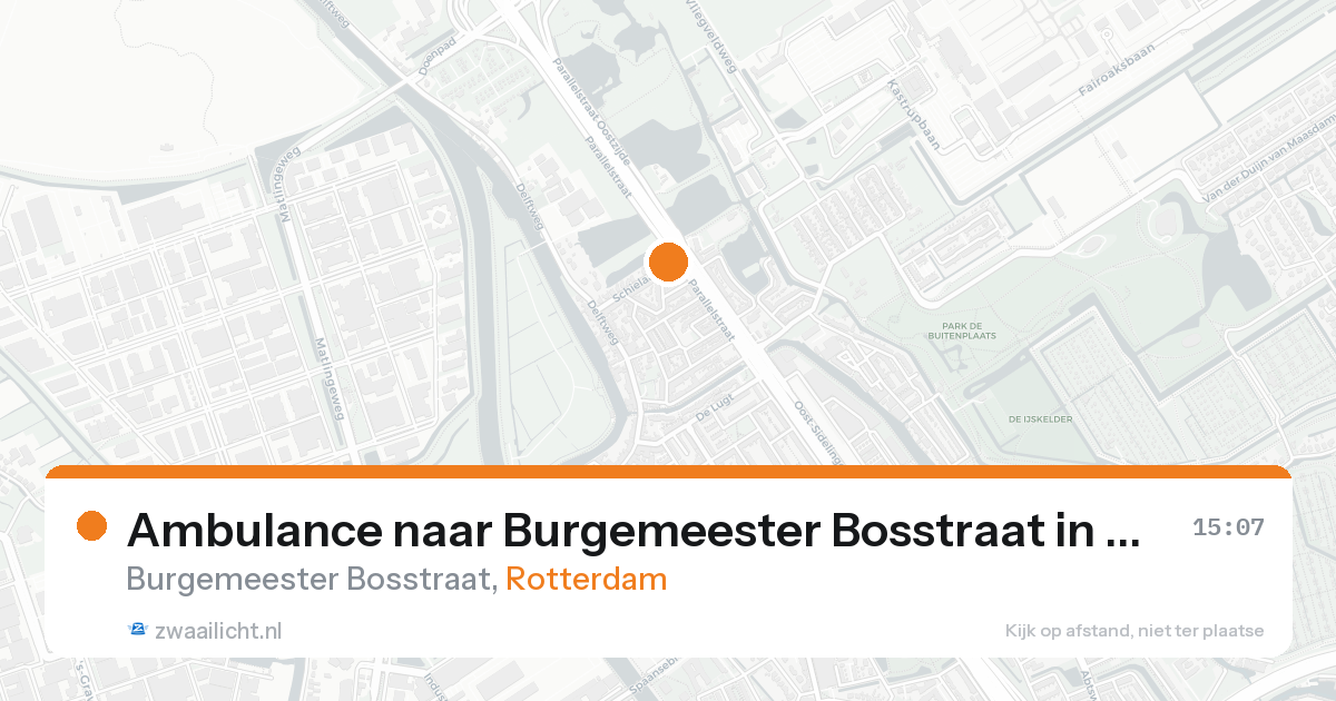 Ambulance naar Burgemeester Bosstraat in Rotterdam — 13 jul 2026