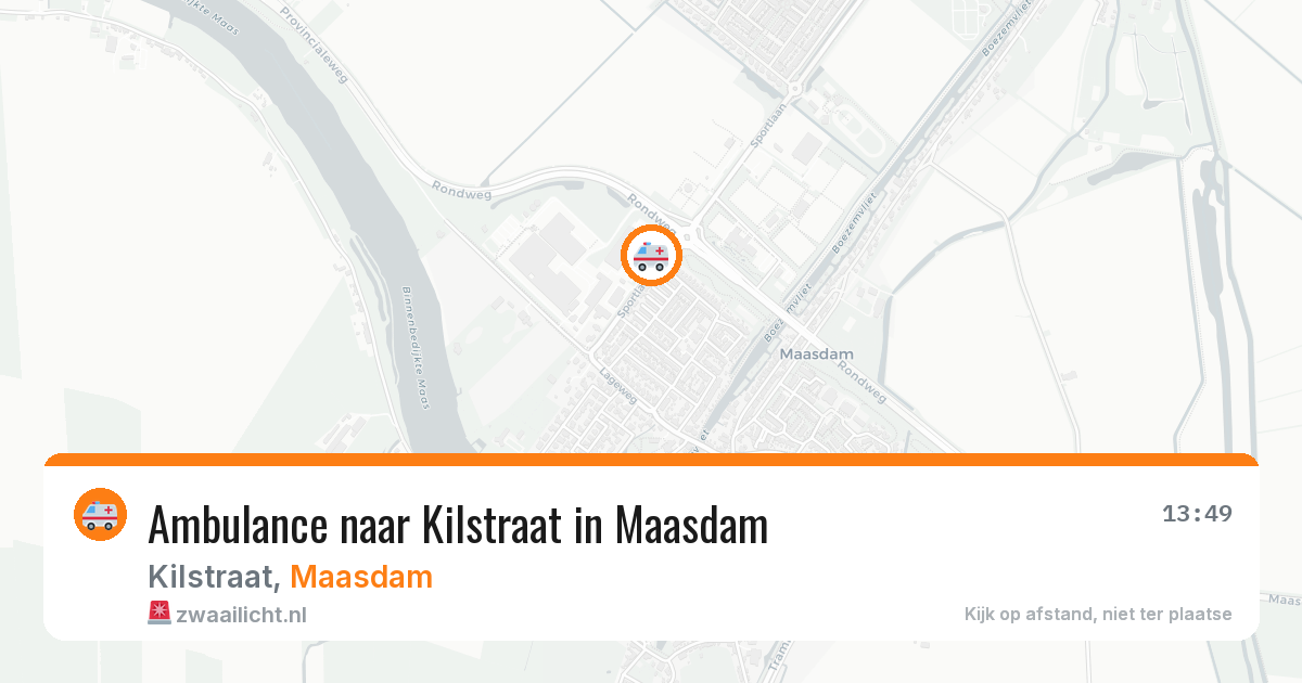 Ambulance naar Kilstraat in Maasdam — 19 mei 2026