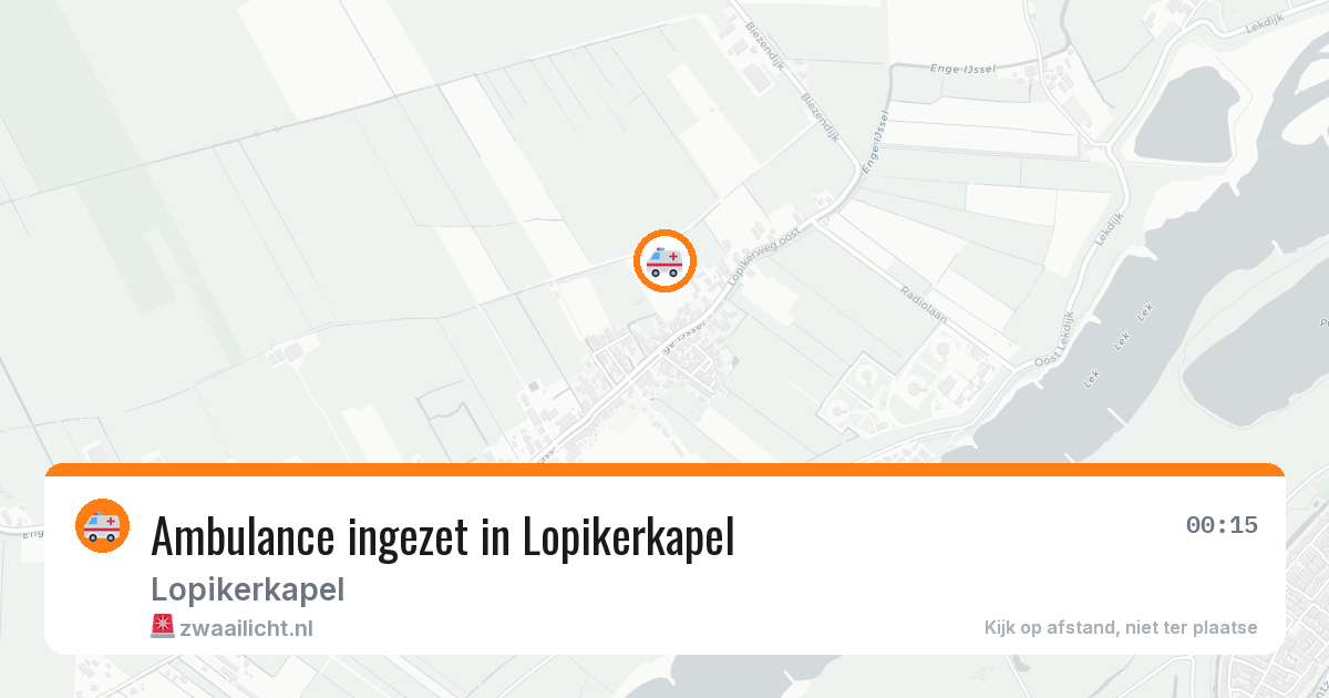 Ambulance ingezet in Lopikerkapel — 13 jun 2026