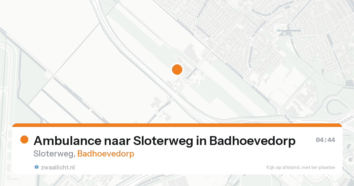 Ambulance naar Sloterweg in Badhoevedorp — 14 aug 2026