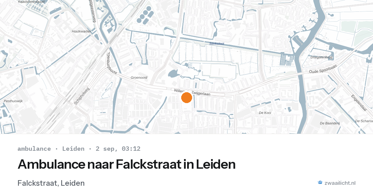 Ambulance naar Falckstraat in Leiden — 2 sep 2026