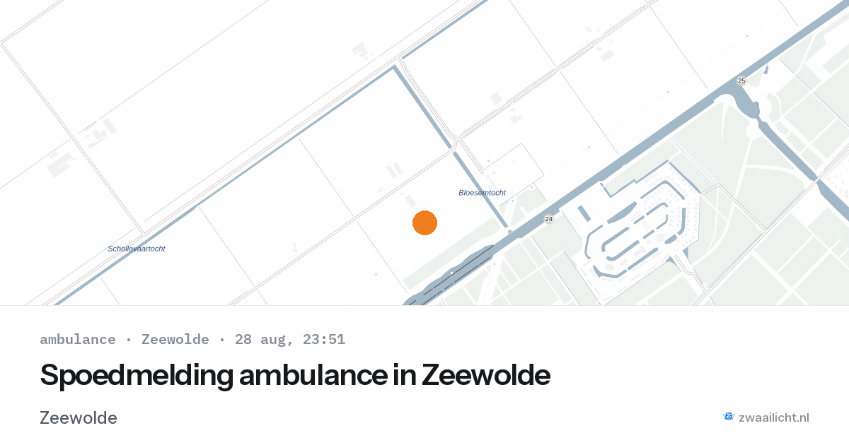 Spoedmelding ambulance in Zeewolde — 28 aug 2026