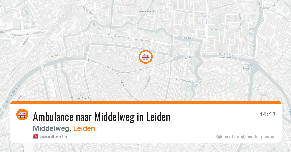 Ambulance naar Middelweg in Leiden — 26 mrt 2026