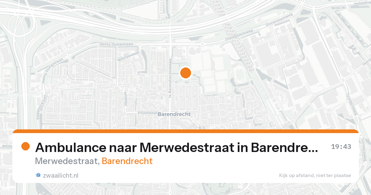 Ambulance naar Merwedestraat in Barendrecht — 23 aug 2026