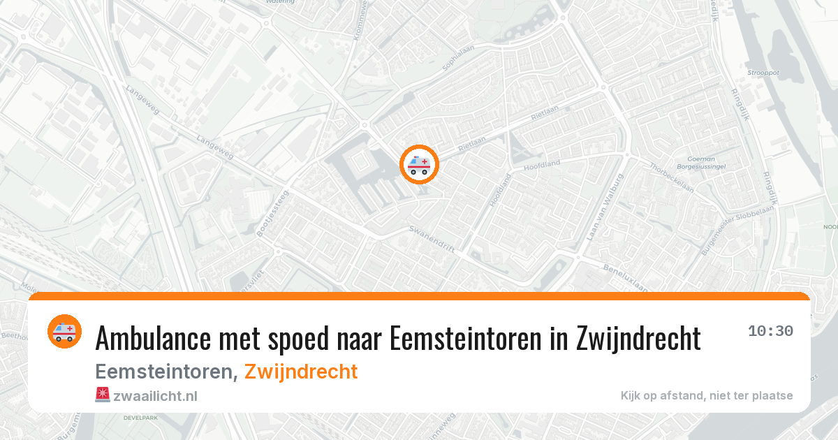 Ambulance met spoed naar Eemsteintoren in Zwijndrecht — 6 mei 2026