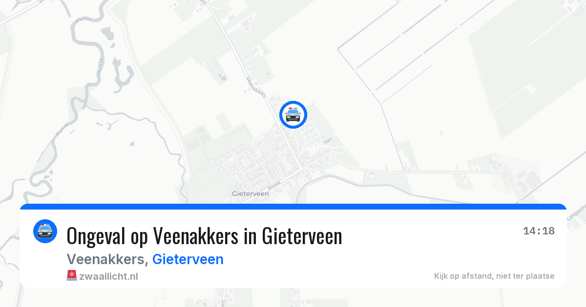 Ongeval op Veenakkers in Gieterveen — 4 mei 2026