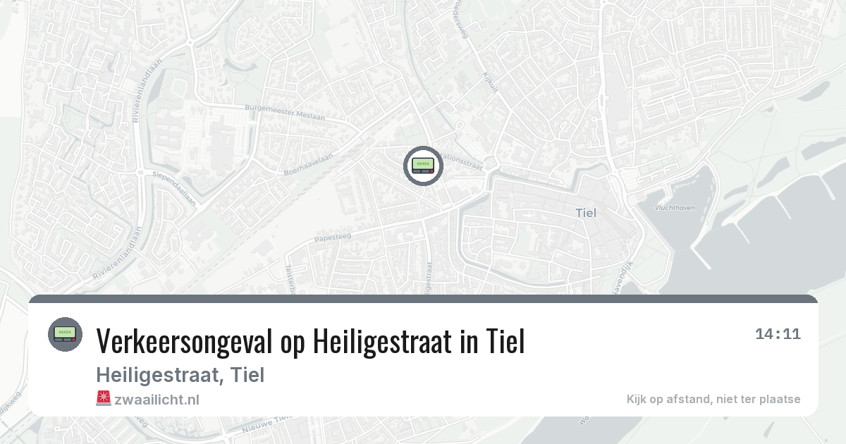 Verkeersongeval op Heiligestraat in Tiel — 7 apr 2026