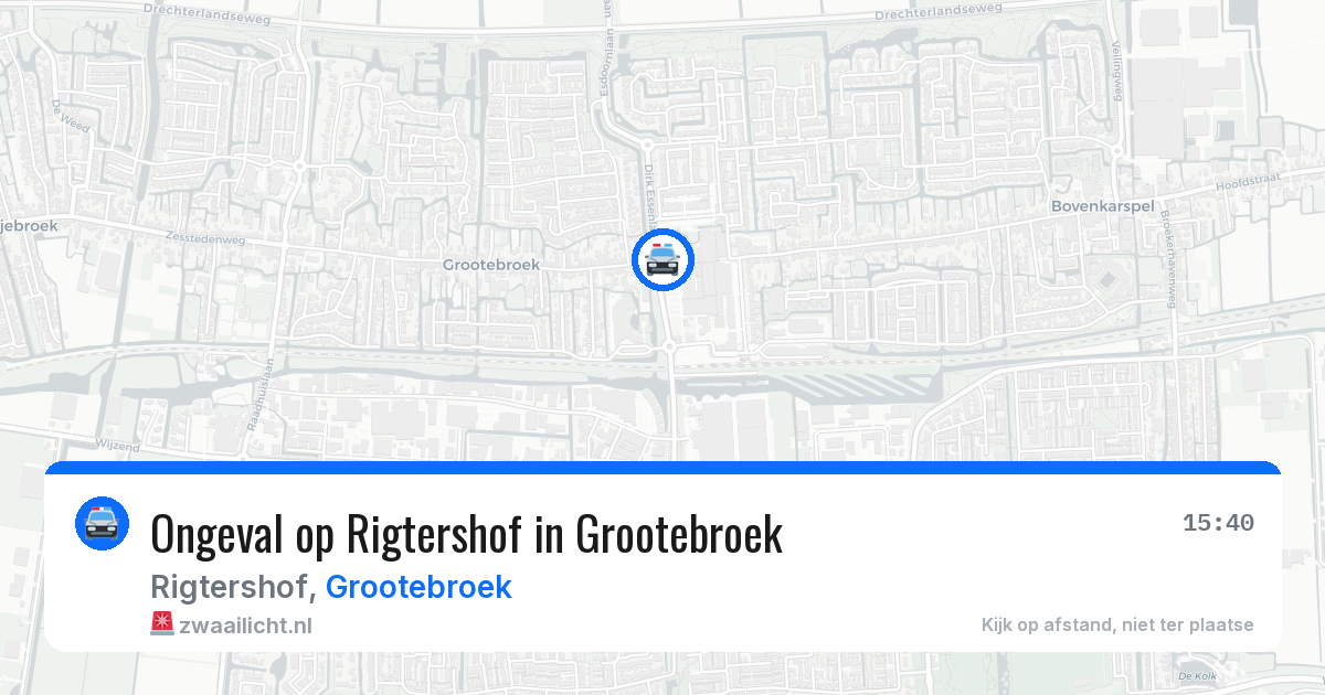 Ongeval op Rigtershof in Grootebroek — 28 mei 2026