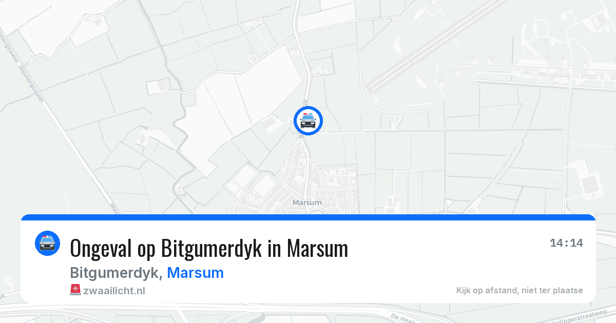 Ongeval op Bitgumerdyk in Marsum — 14 mei 2026