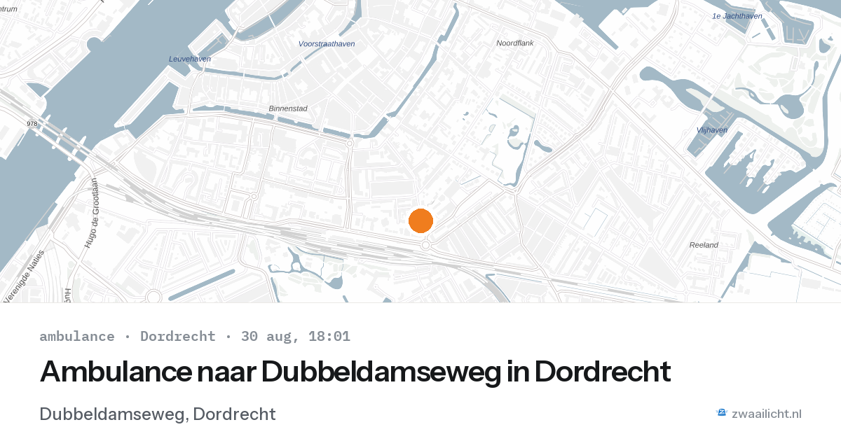 Ambulance naar Dubbeldamseweg in Dordrecht — 30 aug 2026