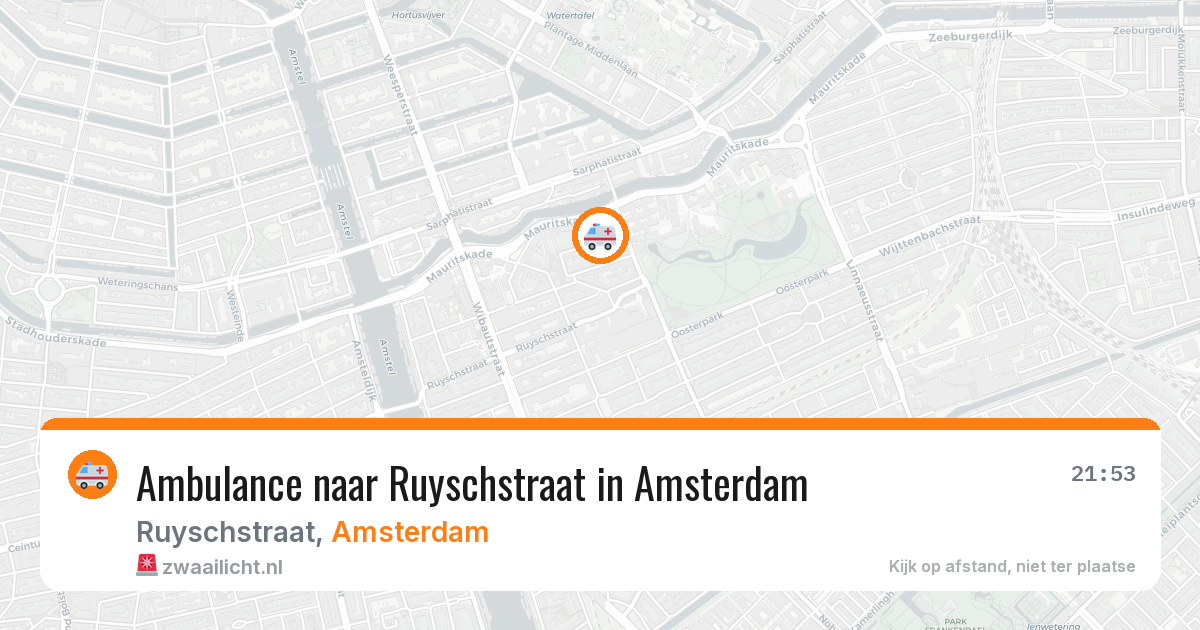 Ambulance naar Ruyschstraat in Amsterdam — 4 aug 2026