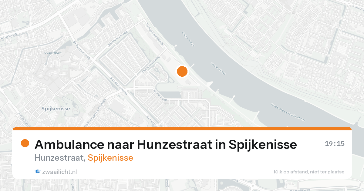 Ambulance naar Hunzestraat in Spijkenisse — 25 mei 2026