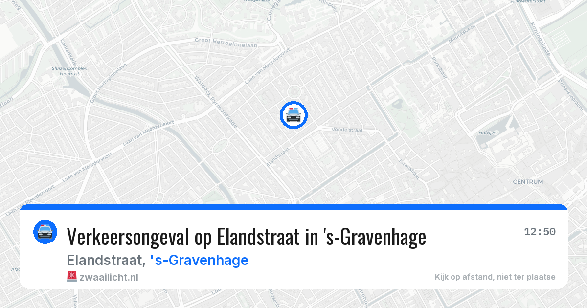 Verkeersongeval op Elandstraat in 's-Gravenhage — 8 mei 2026