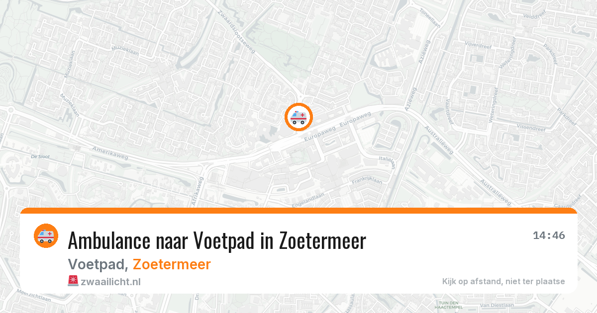 Ambulance naar Voetpad in Zoetermeer — 30 jun 2026