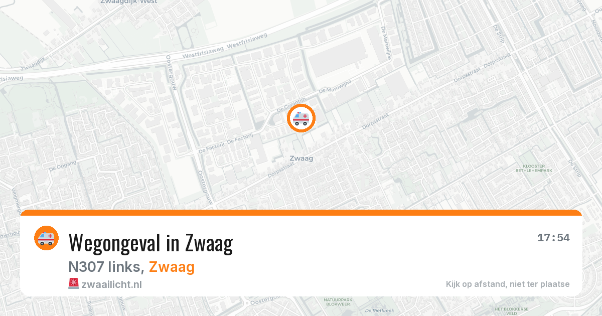 Wegongeval in Zwaag — 20 jan 2026